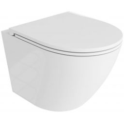 LaVita Sofi One miska WC z deską wolnoopadającą wisząca bez kołnierza biały połysk