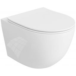 LaVita Sinto miska WC z deską wolnoopadającą wisząca bez kołnierza spłukiwanie wirowe biały połysk