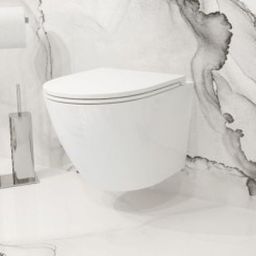 LaVita Sofi One miska WC z deską wolnoopadającą wisząca bez kołnierza biały połysk