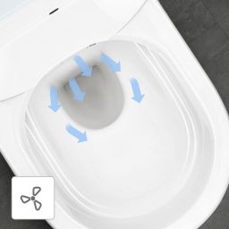 Oltens SmartFrisk miska WC wisząca myjąca z powłoką SmartClean z deską biała 42038000