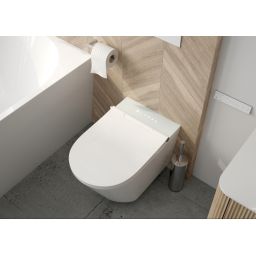 Oltens SmartFrisk miska WC wisząca myjąca z powłoką SmartClean z deską biała 42038000