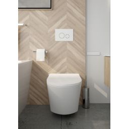 Oltens SmartFrisk miska WC wisząca myjąca z powłoką SmartClean z deską biała 42038000