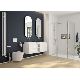 Oltens SmartFrisk miska WC wisząca myjąca z powłoką SmartClean z deską biała 42038000