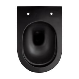 Oltens Hamnes miska WC wisząca bez kołnierza czarny mat 42013300