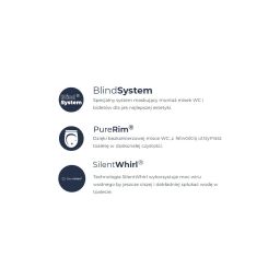 Oltens Hamnes Stille miska WC wisząca bez kołnierza spłukiwanie wirowe biały połysk 42021000