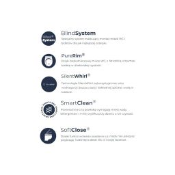 Zestaw Oltens Hamnes Stille miska WC wisząca PureRim z powłoką SmartClean spłukiwanie wirowe z deską wolnoopadającą Ovan Slim biały 42522000