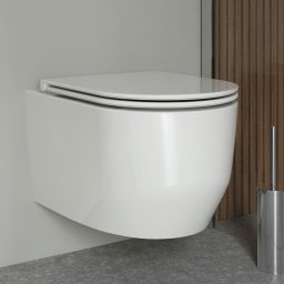 Oltens Holsted miska WC wisząca PureRim z powłoką SmartClean biała 42516000