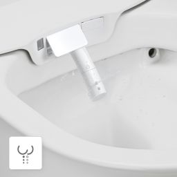 Oltens SmartFrisk miska WC wisząca myjąca z powłoką SmartClean z deską biała 42038000