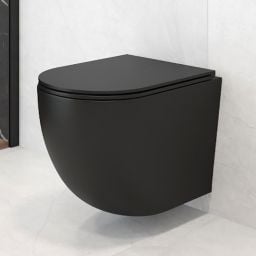 Oltens Hamnes Stille miska wisząca WC PureRim SmartClean z deską wolnoopadającą czarna 42522300