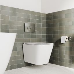 Hagser Otis zestaw miska z deską wisząca bez kołnierza biały HGR90000042