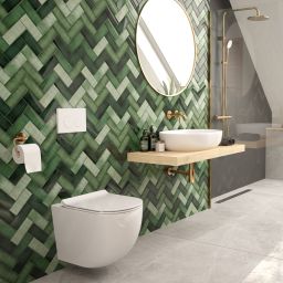 Oltens Hamnes umywalka 60x42,5 cm owalna nablatowa biała 40315000