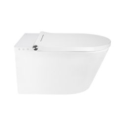 Oltens SmartFrisk miska WC wisząca myjąca z powłoką SmartClean z deską biała 42038000