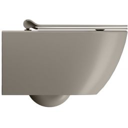 GSI Pura miska WC wisząca bez kołnierza Swirlflush tortora dual-mat 881505