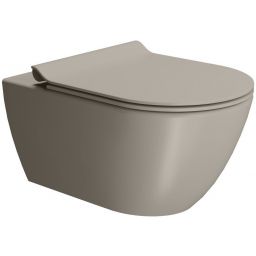 GSI Pura miska WC wisząca bez kołnierza Swirlflush tortora dual-mat 881505