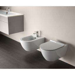 GSI Pura miska WC wisząca bez kołnierza Swirlflush ExtraGlaze biała 881511