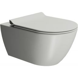 GSI Pura miska WC wisząca bez kołnierza Swirlflush cenere dual-mat 881517