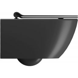 GSI Pura miska WC wisząca bez kołnierza Swirlflush czarna dual-mat 881526