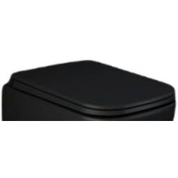 Rak Ceramics Feeling miska WC z deską wolnoopadającą wisząca bez kołnierza czarny mat METRFEEL5SET