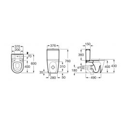 Roca Inspira Round zbiornik WC 4,5/3 L do kompaktu biały A341520000