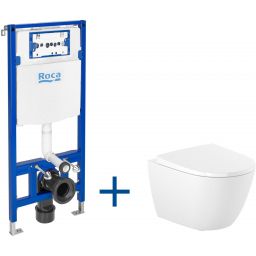 Roca Duplo One zestaw miska z deską i stelaż A893106400