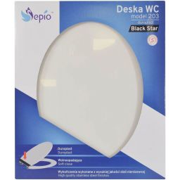 Sepio deska sedesowa Model 203 biała/czarna 10DESWCBDU203