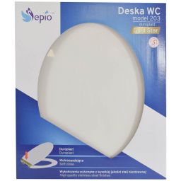 Sepio deska sedesowa Model 203 biała/złota 10DESWCGDU203