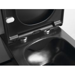 Sapho Avva miska WC wisząca bez kołnierza Rimless czarny mat 100314-110