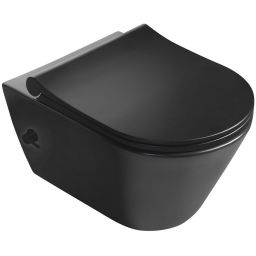 Sapho Avva toaleta myjąca wisząca bez kołnierza czarny mat 100315-110