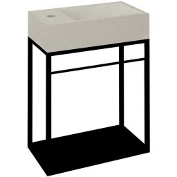 Sapho Crest konsola podumywalkowa 39,5x21,7x45 cm czarna AR402