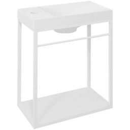 Sapho Crest konsola podumywalkowa 39,5x21,7x45 cm biała AR502