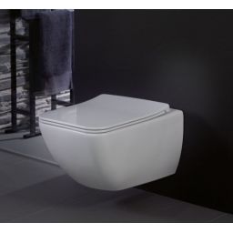 Villeroy & Boch Venticello Combi-Pack miska WC wisząca bez kołnierza CeramicPlus z deską wolnoopadającą Weiss Alpin 4611RLR1