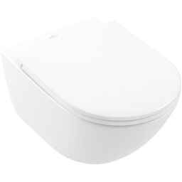 Villeroy & Boch Subway Universo TwistFlush Combi-Pack miska WC wisząca bez kołnierza CermicPlus z deską wolnoopadającą Weiss Alpin 4670T9R1