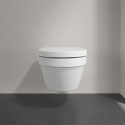 Villeroy & Boch Architectura Combi-Pack zestaw miska WC wisząca bez kołnierza z deską wolnoopadającą Weiss Alpin 4694HRR1