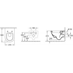 Villeroy & Boch Subway 2.0 miska WC wisząca CeramicPlus Weiss Alpin 560010R1