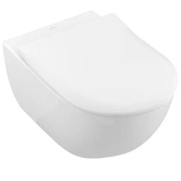 Villeroy & Boch Subway 2.0 Combi-Pack miska WC wisząca bez kołnierza CeramicPlus z deską wolnoopadającą Weiss Alpin 5614R2R1