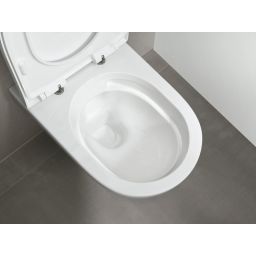 Villeroy & Boch O.Novo miska WC wisząca bez kołnierza ze spłukiwaniem wirowym Weiss Alpin 5660C001