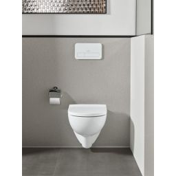 Villeroy & Boch O.Novo miska WC wisząca bez kołnierza ze spłukiwaniem wirowym Weiss Alpin 5660C001