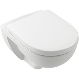 Villeroy & Boch O.Novo miska WC z deską wolnoopadającą wisząca bez kołnierza ze spłukiwaniem wirowym Weiss Alpin 5660CL01
