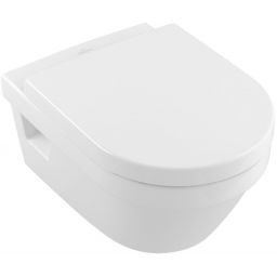 Villeroy & Boch Architectura combi-Pack zestaw miska WC wisząca bez kołnierza z deską wolnoopadającą Weiss Alpin 5684HR01