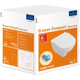 Villeroy & Boch O.Novo combi-Pack miska WC wisząca z deską wolnoopadającą Weiss Alpin 5688HR01