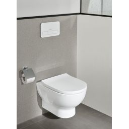 Villeroy & Boch O.Novo miska WC wisząca bez kołnierza ze spłukiwaniem wirowym Weiss Alpin 5C39C001