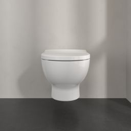 Villeroy & Boch O.Novo miska WC wisząca bez kołnierza ze spłukiwaniem wirowym Weiss Alpin 5C39C001