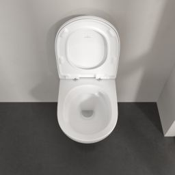 Villeroy & Boch O.Novo miska WC wisząca bez kołnierza ze spłukiwaniem wirowym Weiss Alpin 5C39C001