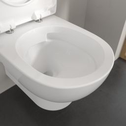 Villeroy & Boch O.Novo miska WC wisząca bez kołnierza ze spłukiwaniem wirowym Weiss Alpin 5C39C001