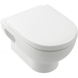 Villeroy & Boch O.Novo miska WC z deską wolnoopadającą wisząca bez kołnierza ze spłukiwaniem wirowym Weiss Alpin 5C39CL01