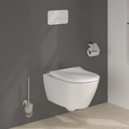 Zestaw Villeroy & Boch Subway 2.0 Combi-Pack stelaż podtynkowy miska WC wisząca z deską i przycisk biały ( 92242700, 5614R2R1, 92249068)