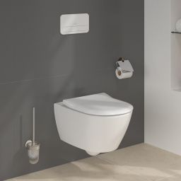 Zestaw Villeroy & Boch Subway 2.0 Combi-Pack stelaż podtynkowy miska WC wisząca z deską i przycisk biały (92242700, 5614R201, 92249068)
