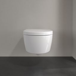 Villeroy & Boch Avento zestaw miska WC wisząca bez kołnierza z deską wolnoopadającą Weiss Alpin (5656R001, 9M77C101)