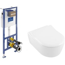 Villeroy & Boch ViConnect zestaw stelaż z miską i deską biały ( 92099600, 5656R001, 9M87S101 )