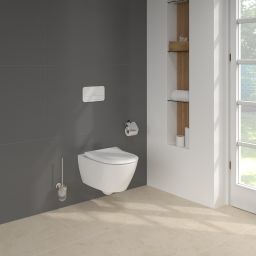 Zestaw Villeroy & Boch Subway 2.0 Combi-Pack stelaż podtynkowy miska WC wisząca z deską i przycisk biały (92242700, 5614R201, 92249068)